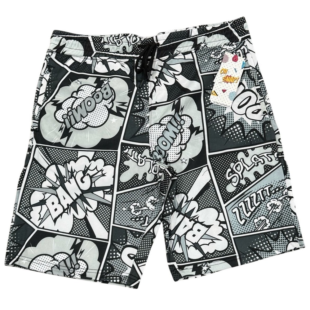 Oh Snap! by Drill Men's Comic Print Shorts Size Large NWT